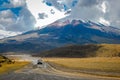 Dirt road to the Cotopaxi volcano