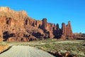 Dirt road to Fisher towers Royalty Free Stock Photo