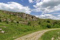 Dirt road to stone-pit at Zavet town Royalty Free Stock Photo