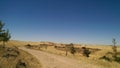 Dirt road on the way of Saint James, camino de santiago, Spain.