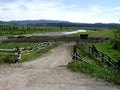 Dirt Road In Western Ranch Royalty Free Stock Photo