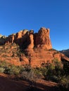 Dirt road winding through the majestic red rock landscape of Sedona, Arizona Royalty Free Stock Photo