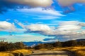 Dirt road among yellowing grass Royalty Free Stock Photo