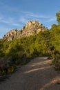Dirt track surrounding the Olta mountain, Calpe Royalty Free Stock Photo
