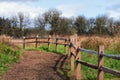 Dirt Trail along Wooden Rail Fence Royalty Free Stock Photo