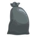 Dirt trash bag icon cartoon vector. Garbage bin