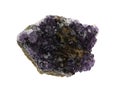 Dirty amethyst druse on background