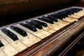 Dirty antique piano