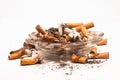 Dirty ashtray Royalty Free Stock Photo