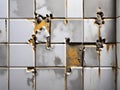 dirty bathroom with dirty wall Royalty Free Stock Photo