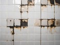 dirty bathroom with dirty wall Royalty Free Stock Photo