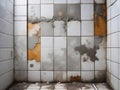 dirty bathroom with dirty wall Royalty Free Stock Photo