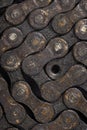 Dirty bicycle chain background