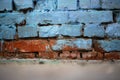 Dirty blue and brown wall