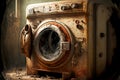 dirty broken machine washing urgently in need of repair