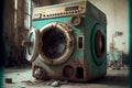 dirty broken machine washing urgently in need of repair