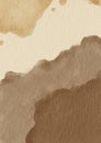 Dirty brown watercolor background illustration for decoration on historical and coffee cafe.