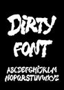 Dirty calligraphy hand lettering ink brush font. Vector alphabet Royalty Free Stock Photo