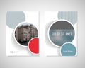 Dirty circles with text on brochure for your ideas. Presentation, cover book or annual report