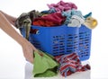 Dirty clothes in basket