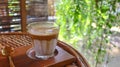 Dirty Coffee made from extra cold organic whole milk top with shot of espresso or ristretto