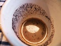 Dirty cup of coffee