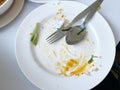 Dirty dish after eating Royalty Free Stock Photo