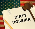 Dirty Dossier Report Containing Political Information On The American President 3d Illustration