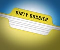 Dirty Dossier Folder Containing Political Information On The American President 3d Illustration