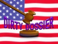 Dirty Dossier Gavel Containing Political Information On The American President 3d Illustration