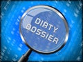 Dirty Dossier Magnifier Containing Political Information On The American President 3d Illustration