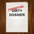 Dirty Dossier Report Containing Political Information On The American President 3d Illustration