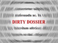 Dirty Dossier Word Containing Political Information On The American President 3d Illustration