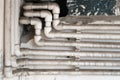 Dirty and dusty water pipes