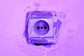 Dirty electrical socked in abstract colors. Royalty Free Stock Photo