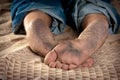 Dirty feet Royalty Free Stock Photo