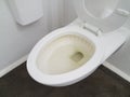 Dirty and filthy stained bathroom toilet in restroom Royalty Free Stock Photo