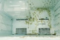 Dirty freezer of modern frigerator with splash Royalty Free Stock Photo