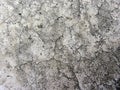 Dirty gray concrete wall texture with cracks and cavities Royalty Free Stock Photo