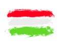 Dirty hand painted flag of Hungary