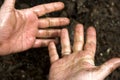 Dirty Hands Royalty Free Stock Photo