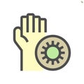 Dirty hands icon