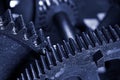 Dirty industrial gears background Royalty Free Stock Photo