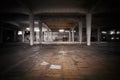 Dirty industrial interior of an abandoned factory building Royalty Free Stock Photo