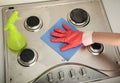 Dirty kitchen cleaning