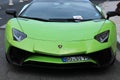 Dirty Lamborghini Aventador LP 750-4 SV Lime Green Royalty Free Stock Photo