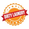 DIRTY LAUNDRY text on red orange ribbon stamp Royalty Free Stock Photo