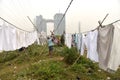 Dirty Laundry: Washerman wash clothes in polluted water