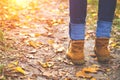 Dirty leather boots. Royalty Free Stock Photo