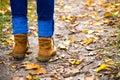 Dirty leather boots. Royalty Free Stock Photo